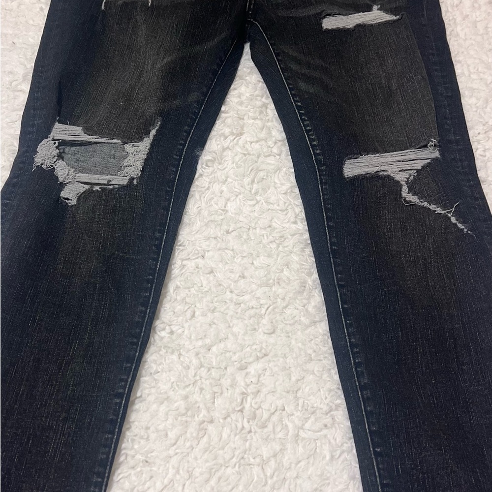 Men's Ripped Black Skinny Jeans